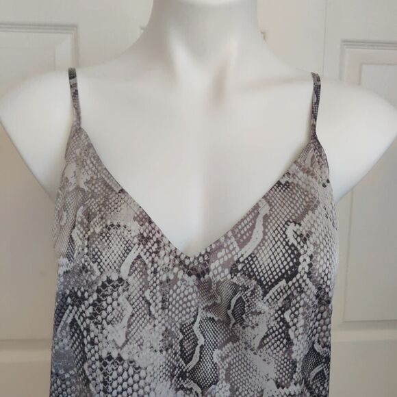 White House Black Market python snake print slip dress sz 8 - Picture 2 of 8